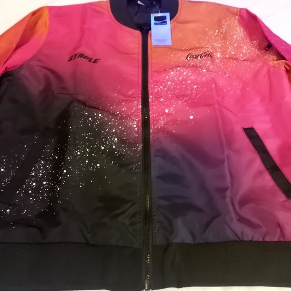 Coca-Cola Staple Men's Limited Edition Bomber Varsity Zip Up Colletion Jacket L - Picture 6 of 16